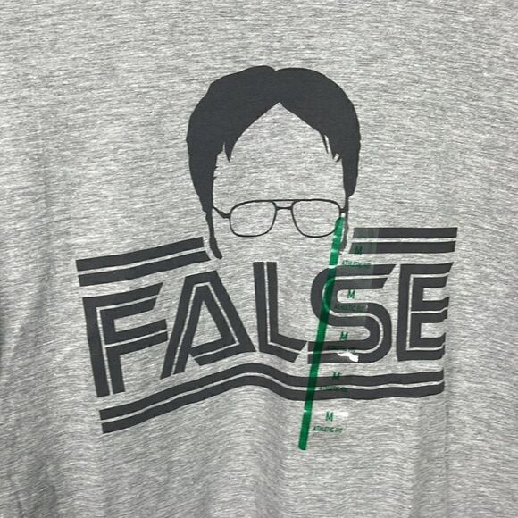 The Office Gray Dwight False Shirt Ripple Junction NWT - Picture 2 of 4